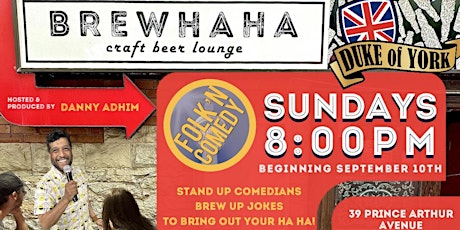 Primaire afbeelding van FOLK’N COMEDY Sunday BrewHaHa