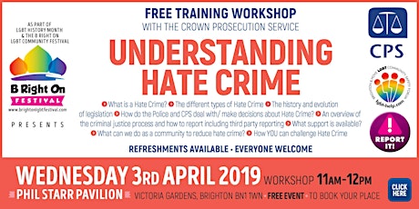 Understanding Hate Crime - with The Crown Prosecution Service primary image