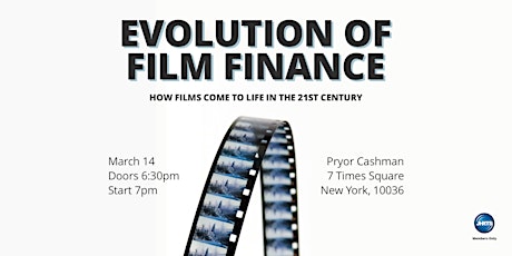 JHRTS-NY & HRTS Associates NY Present: The Evolution of Film Finance primary image