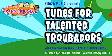 Primaire afbeelding van "Tunes for Talented Troubadours" - KIDS & MUSIC Year-End Presentation