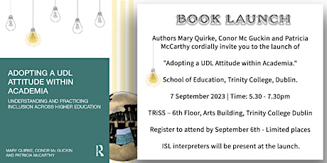 Adopting a UDL Attitude within Academia-Book launch primary image