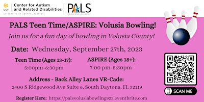 PALS ASPIRE/Teen Time: Volusia Bowling!