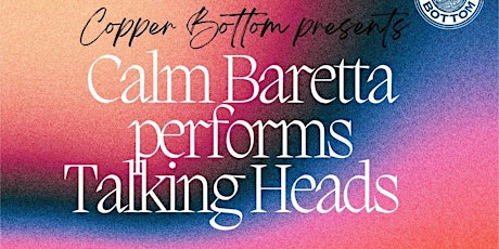 Imagen principal de Calm Baretta Performs: Talking Heads