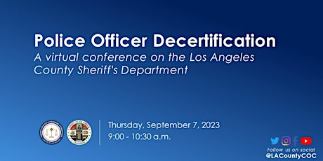 Imagen principal de Police Officer Decertification: A Virtual Conference