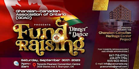 Image principale de Ghanaian-Canadian Heritage Center Project - Fundraising Dinner & Dance