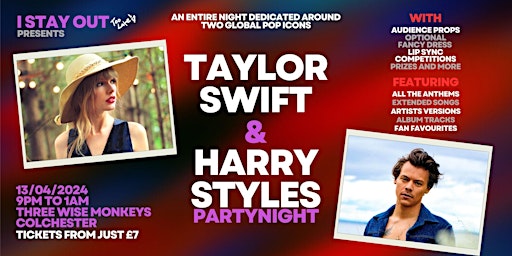 Primaire afbeelding van Taylor Swift & Harry Styles Club Night - Colchester