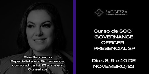 CURSO SGC- GOVERNANCE OFFICER - PRESENCIAL SÃO PAULO primary image