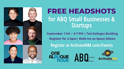 Free Headshots for Albuquerque Small Businesses & Startups primary image