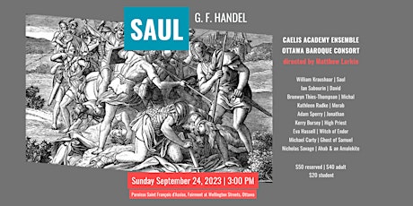 Imagem principal do evento Saul | an Oratorio by George Frederick Handel