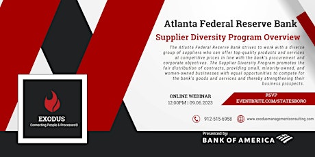 Atlanta Federal Reserve Bank Supplier Diversity Program Overview primary image