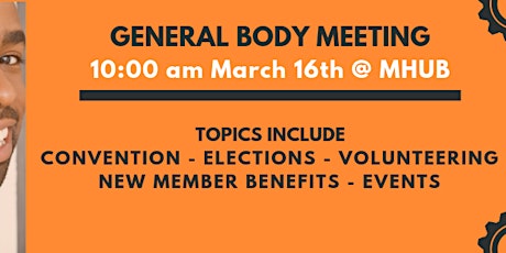 General Body Meeting - Convention & Careers primary image