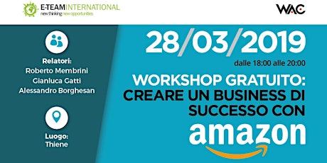 Immagine principale di Workshop: come creare un Business di successo con Amazon 