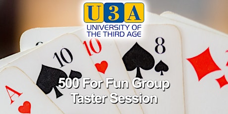 Immagine principale di U3A 500 For Fun (cards) Group - Taster Session - Adult Learners Week 