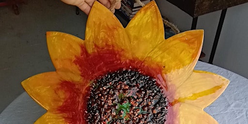Resin Sunflower cheeseboard or sign primary image