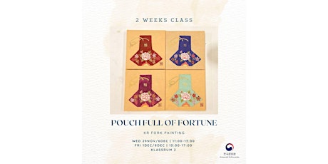 [a.m./Nov/2 week courses]KR Folk Painting : Pouch Full of Fortune  primärbild