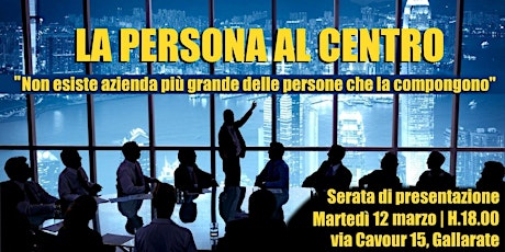 Immagine principale di APERITIVO + Presentazione per-corso "La Persona al Centro"-  SECONDA SERATA 