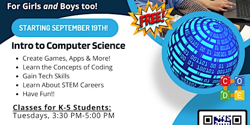 After-School Computer Science Classes for Grades K-5 primary image