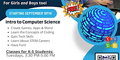 After-School Computer Science Classes for Grades K-5 primary image