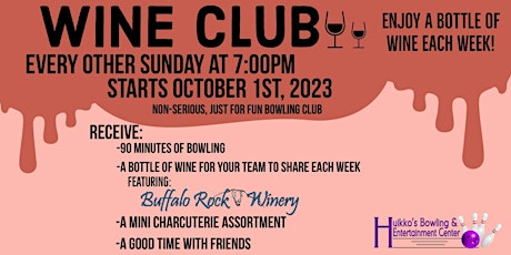 Wine Club Bowling Sundays at 7p.m. primary image