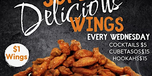 $1 Wings EVERY Wednesday! FREE DRINK W/ RSVP  primärbild
