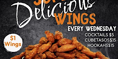 Immagine principale di $1 Wings EVERY Wednesday! FREE DRINK W/ RSVP 