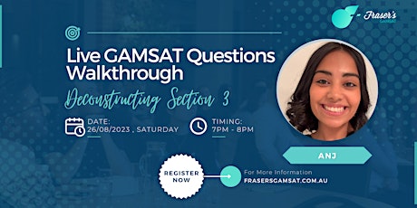 Live GAMSAT Questions Walkthrough: Deconstructing Section 3 primary image