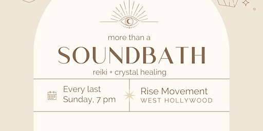 Sunday Soundbath with Reiki + Crystal Healing primary image