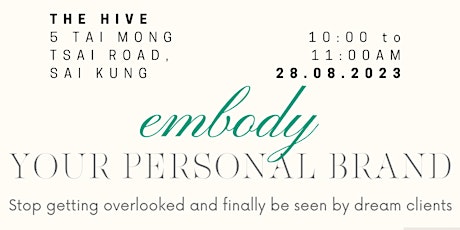 Image principale de Embody Your Personal Brand Workshop