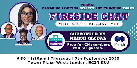 FIRESIDE CHAT With Morenike Ajayi MBE  (Sponsored by MARSH LTD.) primary image