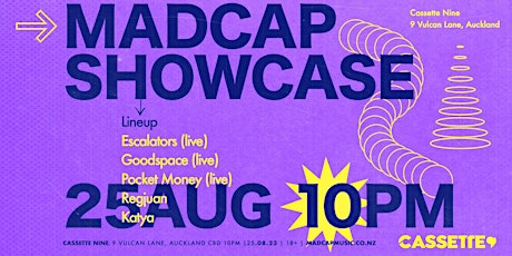 Imagem principal do evento Madcap Showcase ft. Goodspace, Pocket Money, Escalators & friends