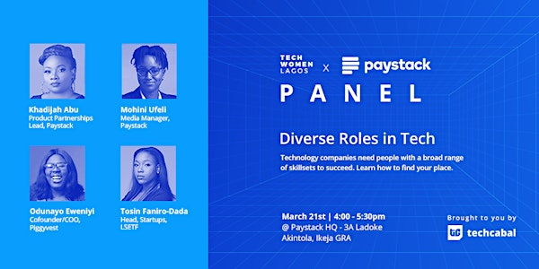 Diverse Roles in Tech - a Tech Women Lagos Panel Discussion