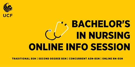 Hauptbild für Bachelor's in Nursing Online Information Session, BSN degree (via ZOOM)