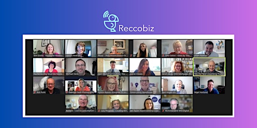 Reccobiz Online Networking Group, Engaging Meetings  4 Times A Month primary image