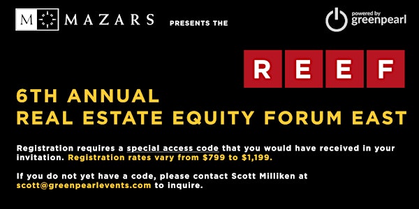 6th annual Real Estate Equity Forum East, presented by Mazars