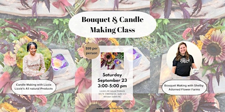 Image principale de Bouquet & Candle Making Class