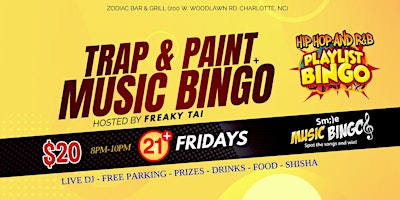 Imagem principal do evento Trap & Paint + Music Bingo