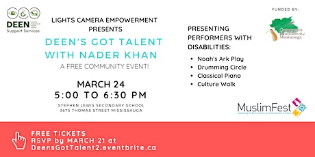 DEEN's Got Talent with Nader Khan: A Free Community Event primary image