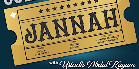 Golden Ticket to Jannah primary image