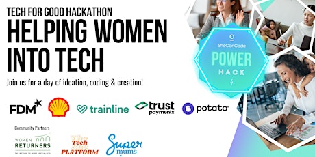 Primaire afbeelding van Tech for Good Power Hack: Helping women into tech