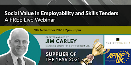 Social Value in Employability and Skills Tenders: FREE Live Webinar primary image
