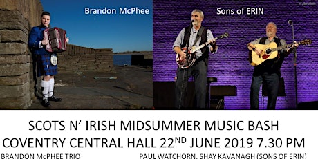 Scots n'Irish Music Bash  Brandon McPhee, Sons of Erin Paul Watchorn,Shay K primary image