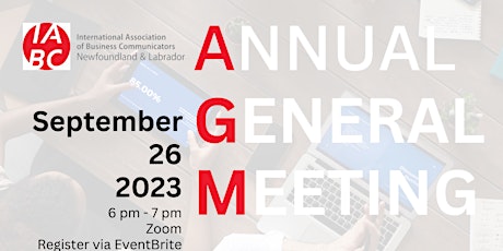 Imagem principal de 2023 IABC NL Annual General Meeting