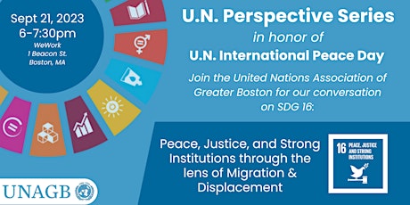 U.N. Perspective Series SDG 16: Peace Justice & Strong Institutions primary image