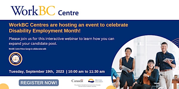 Disability Employment Month with WorkBC