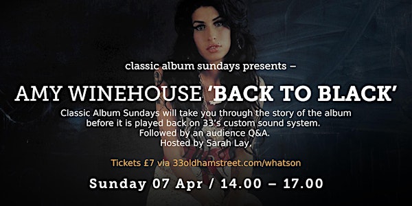 CAS x 33 Present Amy Winehouse - Back to Black