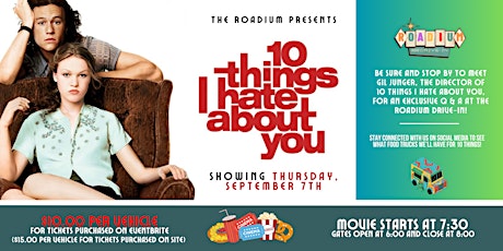 Imagen principal de 10 Things I Hate About You   - Presented by The Roadium Drive-In