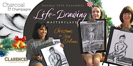 Imagen principal de Xmas in New Orleans Charcoal & Champagne social life-drawing masterclass