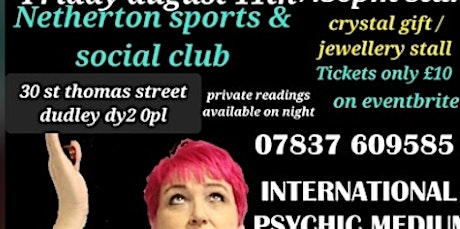 Netherton Sports & Social  EVENING OF CLAIRVOYANCE primary image