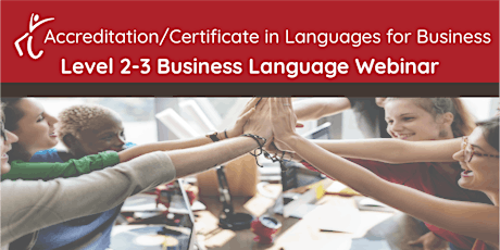 Level 2-3 Business Languages Webinar with Juliet Park primary image