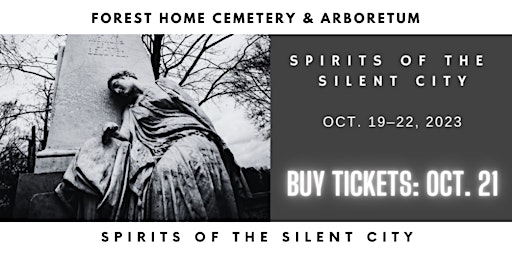 Spirits of the Silent City: "Unfinished Business": Saturday, Oct. 21 primary image